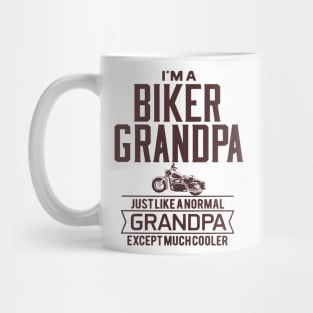 i'am just a biker grandpa brown Mug